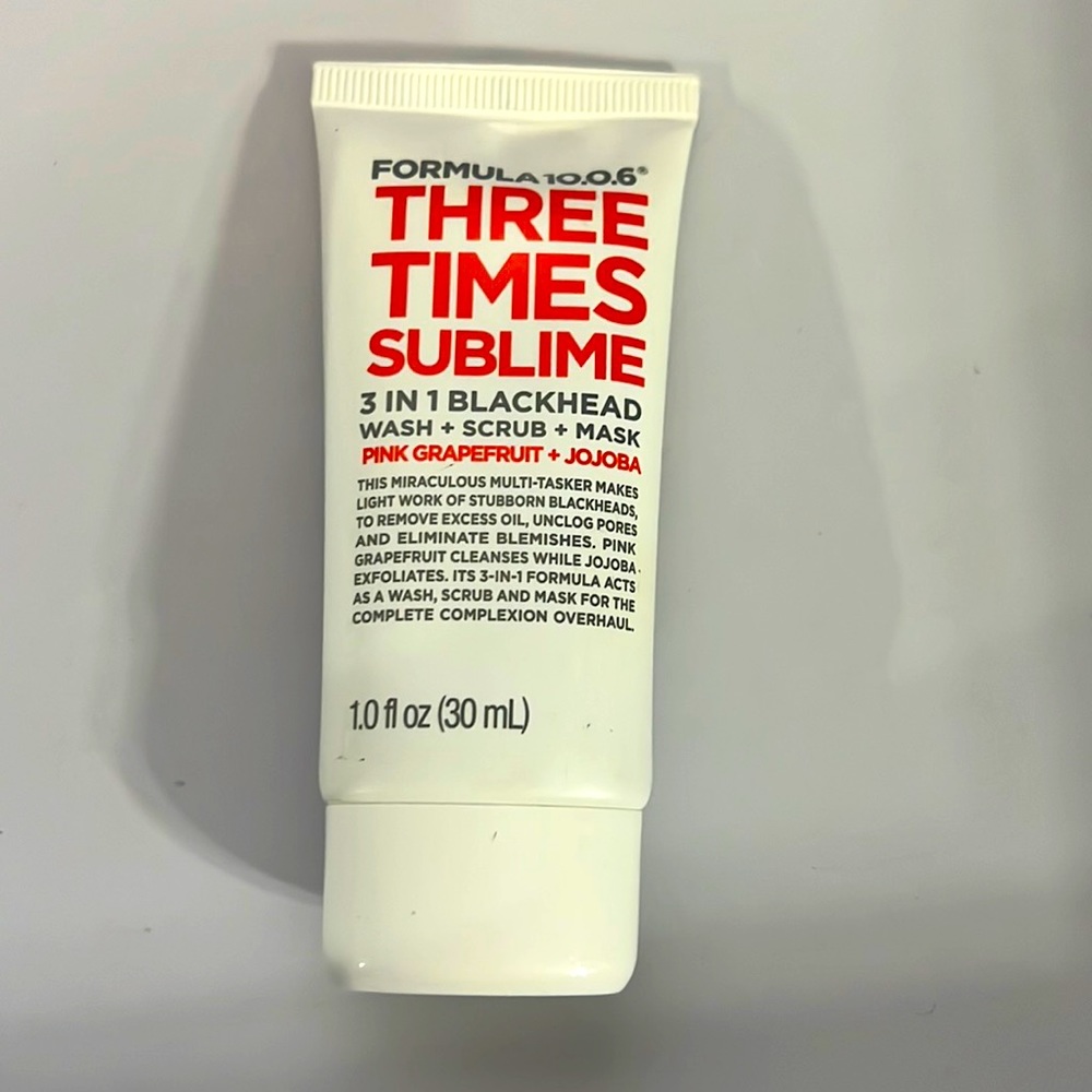 Three Times Sublime blackhead facial cleanser NEW